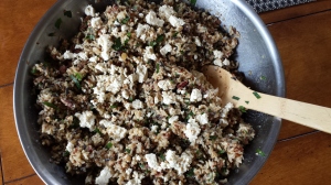 Quinoa-Rice Salad with Tempah and "Feta" -- Edge Up As Us
