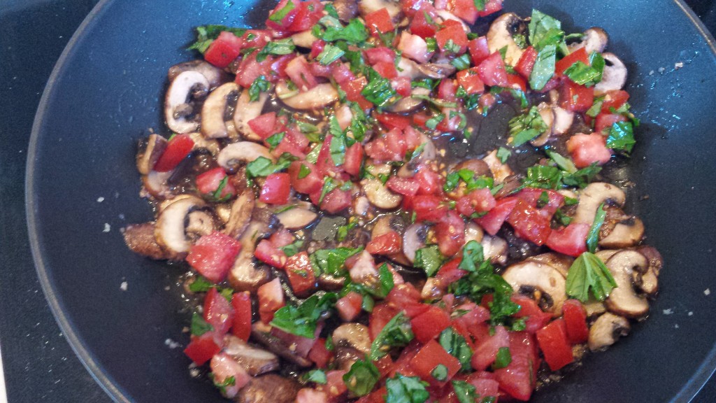 Pine Nut and Cashew Ravioli with Fresh Mushrooms, Tomatoes and Basil -- Edge Up As Us
