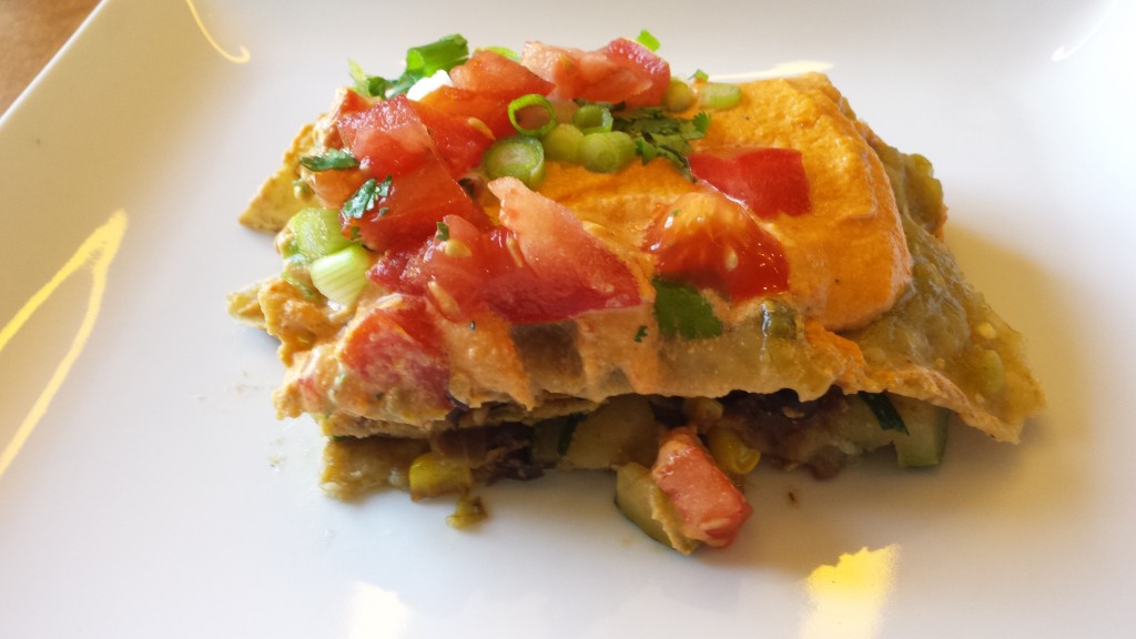 Black Bean and Field Roast Enchiladas with Roasted Red Pepper Cashew Sauce -- Edge Up As Us
