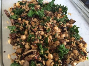 Rice Bowls with Kale, Mushrooms, and Chickpeas -- Edge Up As Us
