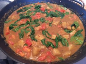 Potato Curry with Spinach and Tomato -- Edge Up As Us
