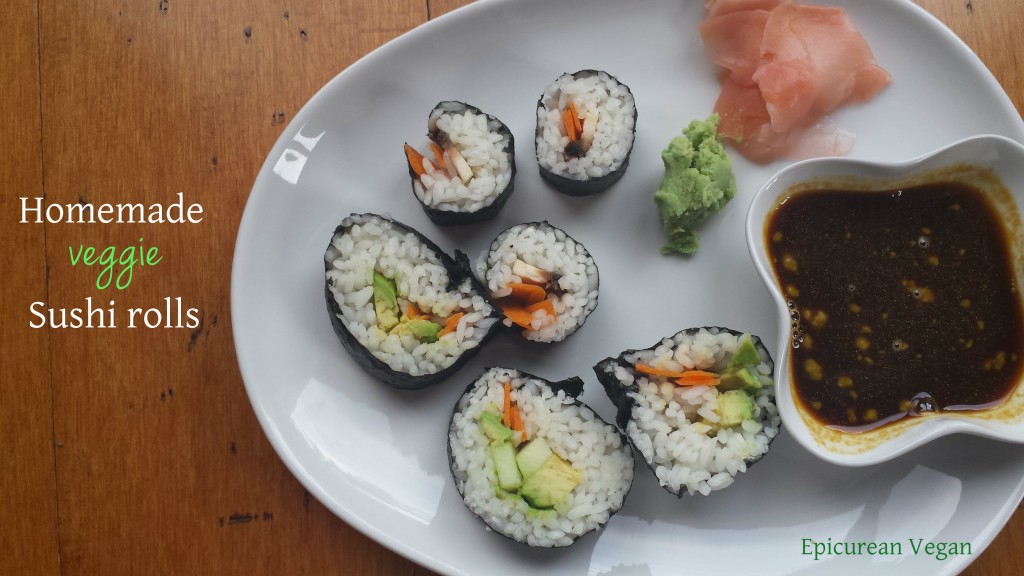 Homemade Veggie Sushi Rolls -- Edge Up As Us
