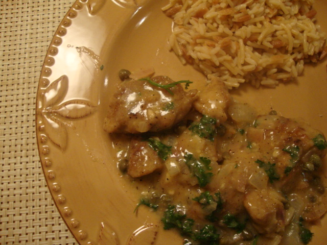 Seitan Piccata with White Wine and Capers -- Edge Up As Us
