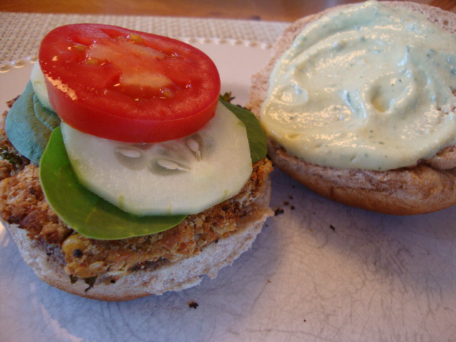 Chickpea Burgers with Ricotta Sauce -- Edge Up As Us
